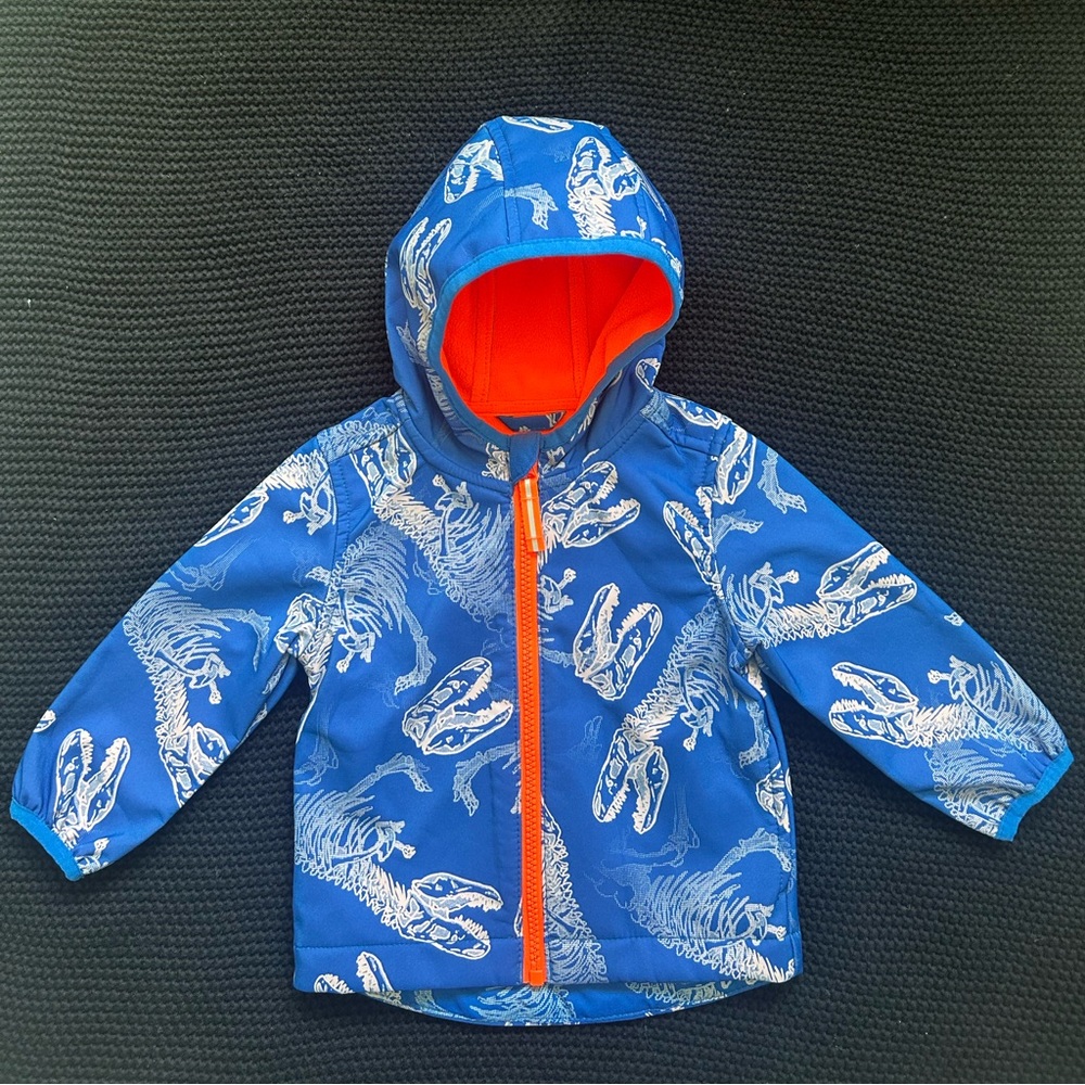 Cat & Jack Boys Zip Up Coat Jacket 12M - Blue/Orange